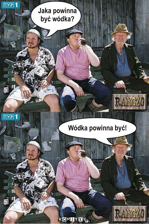 Jaka powinna
być wódka? Wódka powinna ... – Jaka powinna
być wódka? Wódka powinna być! 