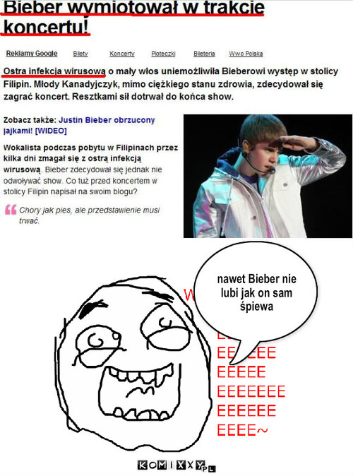 Bieber  – nawet Bieber nie lubi jak on sam śpiewa 