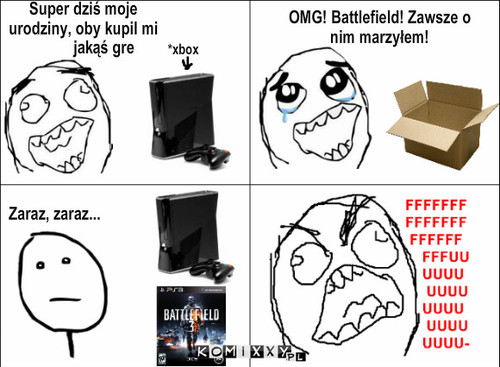 Xbox – *xbox Super dziś moje urodziny, oby kupil mi jak ąś gre OMG! Battlefield! Zawsze o nim marzyłem! Zaraz, zaraz... 