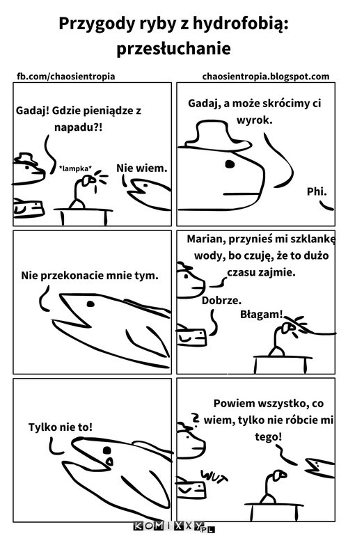 Przygody ryby z hydrofobią: przesłuchanie –  