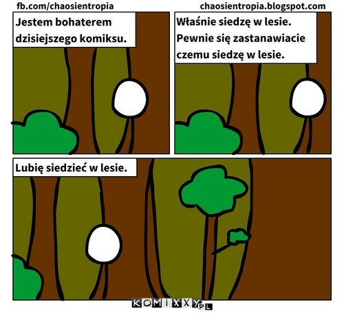 Siedzenie w lesie –  