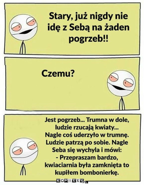 Seba na pogrzebie –  