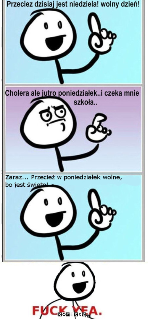 W poniedziałek lekcje... –  