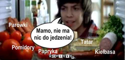 Nie ma nic do jedzenia – Parówki Pomidory Papryka Kiełbasa Tatar 