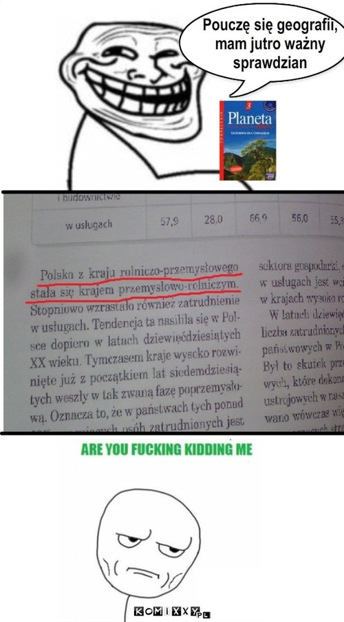 Geografia – Pouczę się geografii,
mam jutro ważny 
sprawdzian 