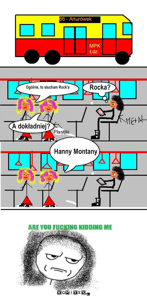 Rocka? Ogólnie, to słucham Rock'a A ... – Rocka? Ogólnie, to słucham Rock'a A dokładniej? Hanny Montany 