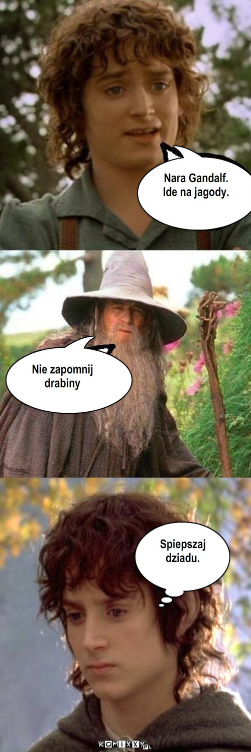 Nara Gandalf. 
Ide na jagody. Nie zapomnij ... – Nara Gandalf. 
Ide na jagody. Nie zapomnij 
drabiny Spiepszaj 
dziadu. 