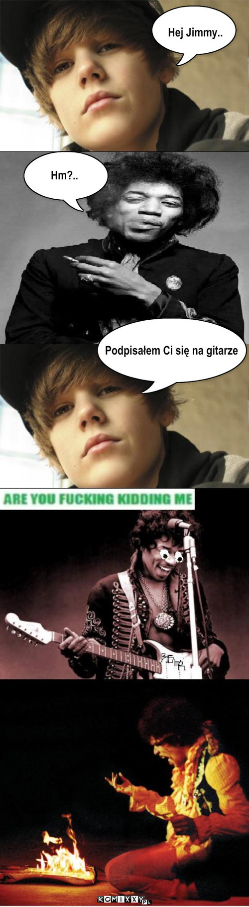 Hej Jimmy.. Hm?.. Podpisałem Ci się na ... – Hej Jimmy.. Hm?.. Podpisałem Ci się na gitarze 