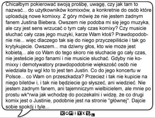 Prawda o komixach i Bieberze –  