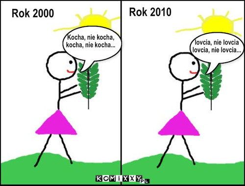 Kocha, nie kocha.r.2000 i 2010 – Rok 2010 Rok 2000 Kocha, nie kocha,
kocha, nie kocha... lovcia, nie lovcia
lovcia, nie lovcia... 