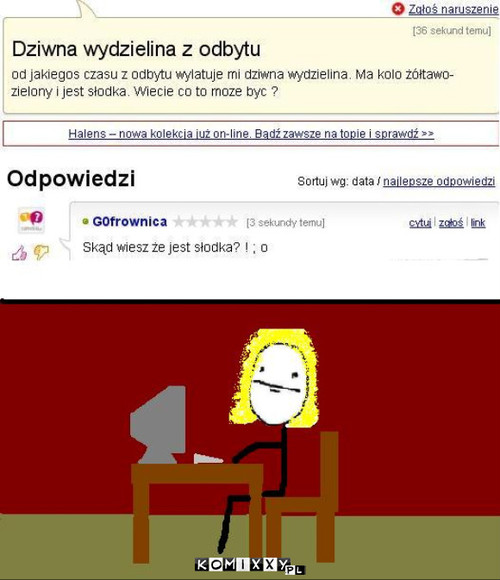 dziwna wydzielina z odbytu –  