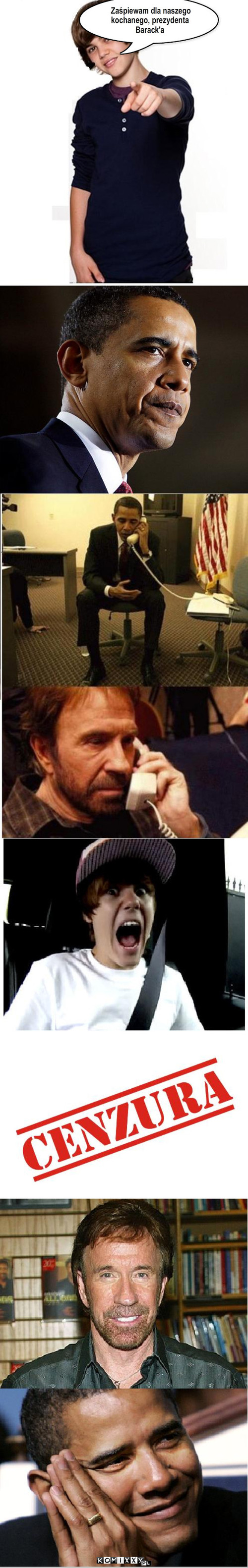 Chuck Norris – Zaśpiewam dla naszego  kochanego, prezydenta Barack'a 