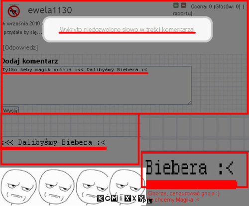 Niedozwolone słowo - Bieber? –  