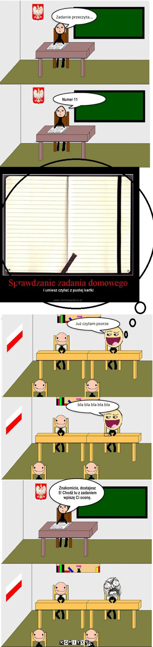 Zadanie – Znakomicie, dostajesz 5! Chodź tu z zadaniem wpiszę Ci ocenę. 