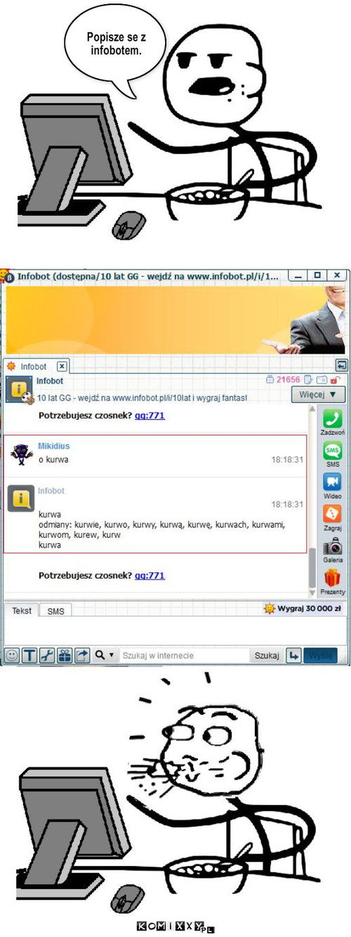 Wulgarne GG – Popisze se z infobotem. 