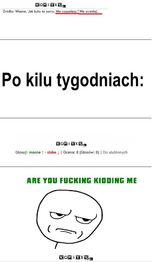 Źródła komixxów – Po kilu tygodniach: 