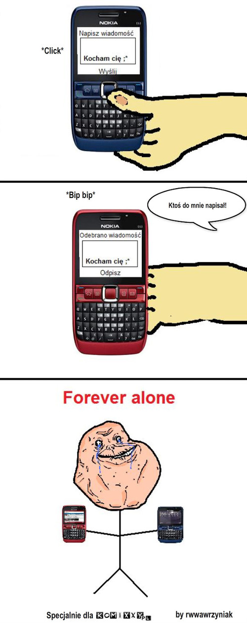 Forever alone – *Click* Ktoś do mnie napisał! *Bip bip* Specjalnie dla by rwwawrzyniak 