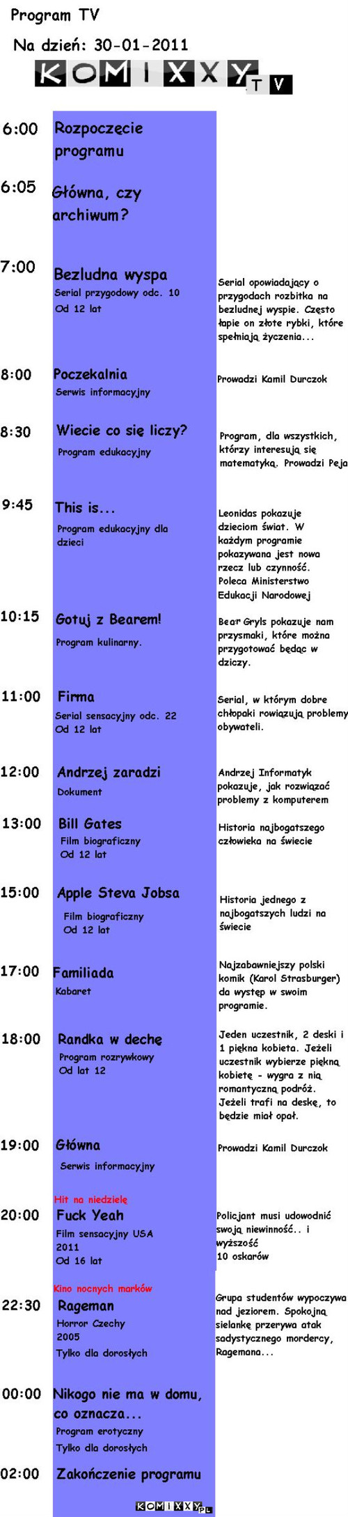 Program TV –  