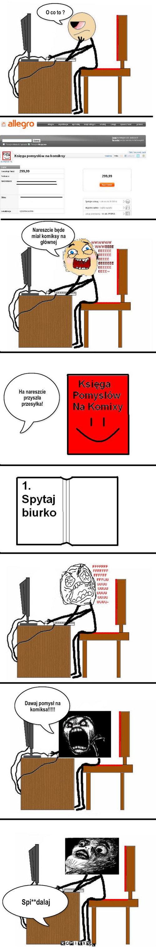 Księga komiksów – O co to ? Nareszcie będe miał komiksy na głównej Ha nareszcie przyszła przesyłka! Dawaj pomysł na komiksa!!!!! Spi**dalaj 