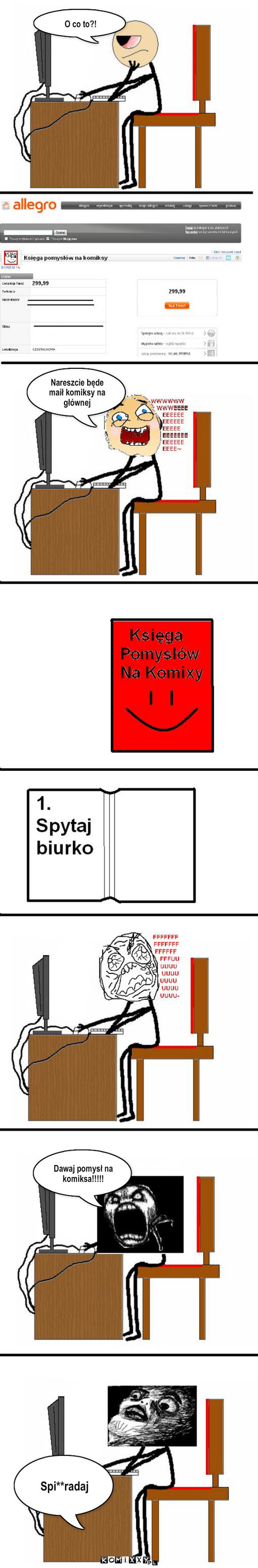 Księga komiksów – O co to?! Nareszcie będe maił komiksy na głównej Dawaj pomysł na komiksa!!!!! Spi**radaj 