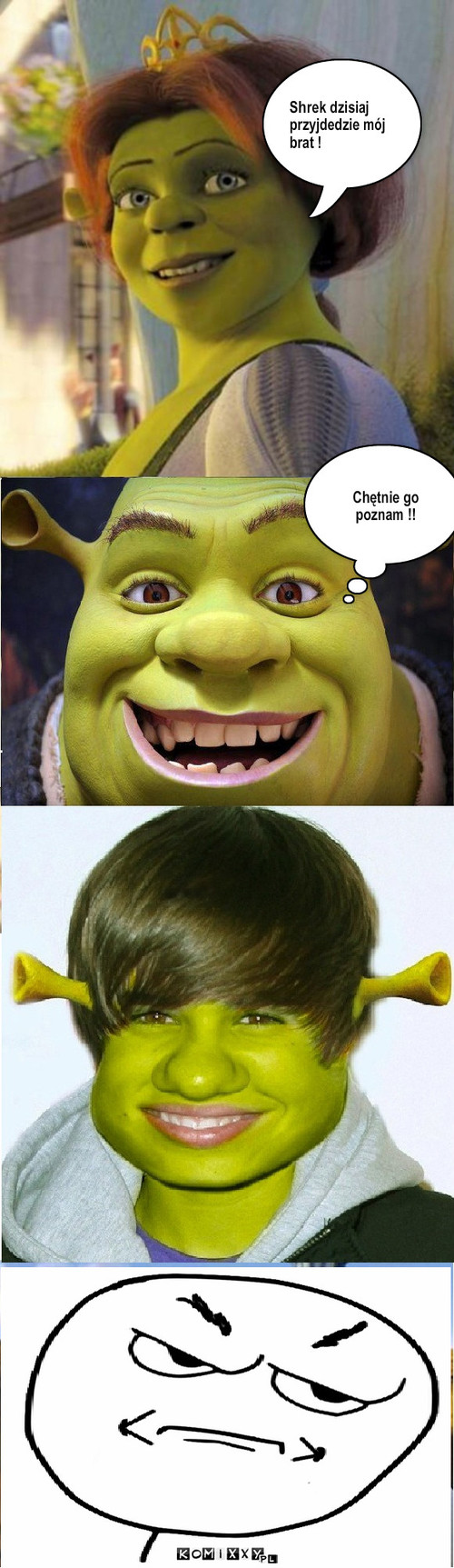 Brat Fiony – Tekst.. Shrek dzisiaj przyjdedzie mój brat ! Chętnie go poznam !! 