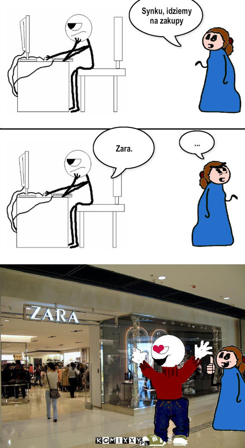 Shopping – Synku, idziemy na zakupy Zara. ... 