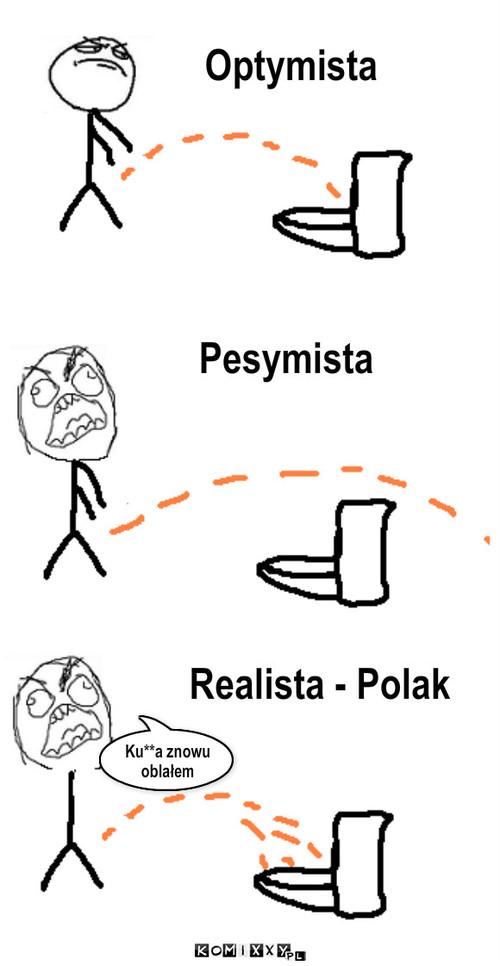 Polak leje – Optymista Pesymista Realista - Polak Ku**a znowu oblałem 