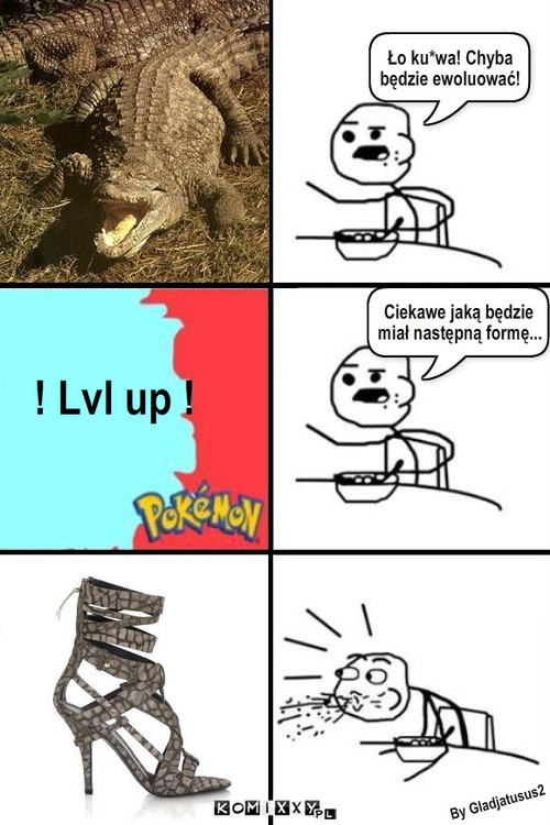 Lvl up Krokodyla – By Gladjatusus2 Ciekawe jaką będzie miał następną formę... Ło ku*wa! Chyba będzie ewoluować! ! Lvl up ! 