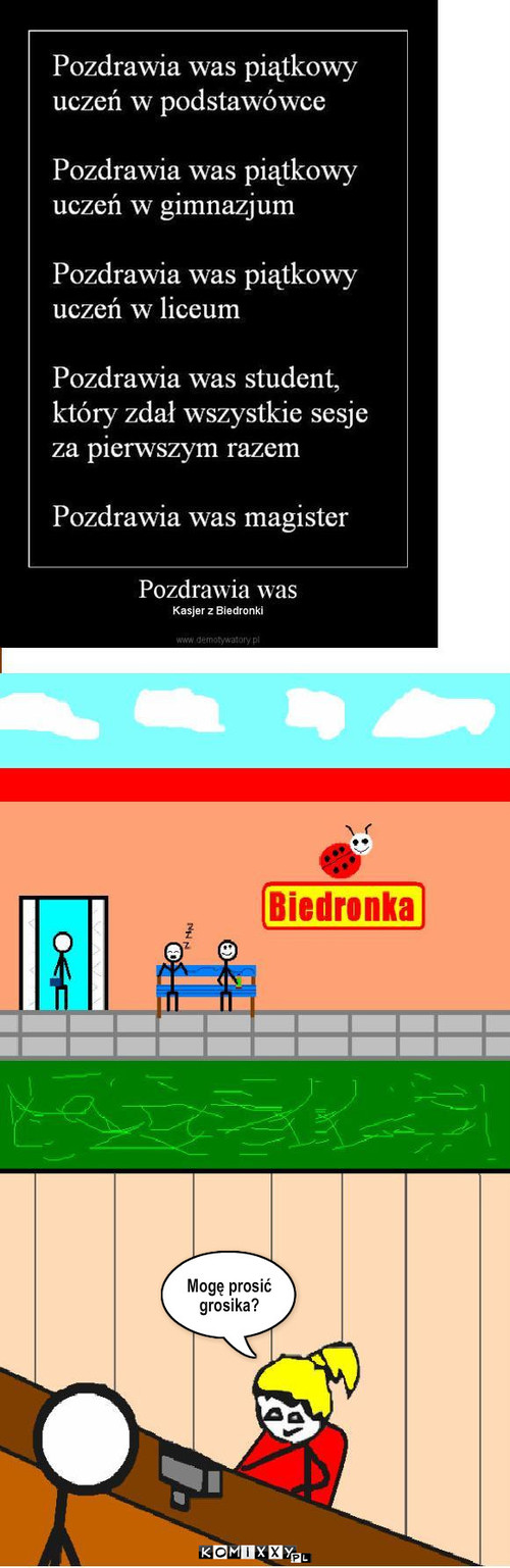 Kasjerka z Biedronki – Mogę prosić grosika? 