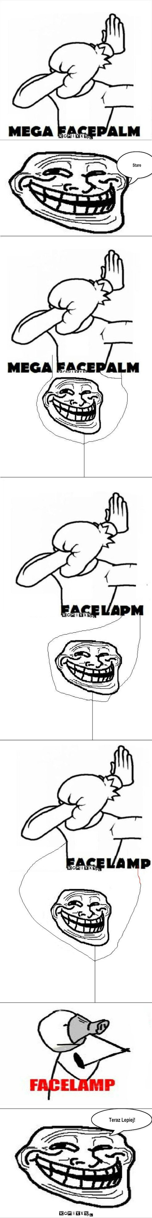 Troll face bawi się facepalmem – Stare Teraz Lepiej! 