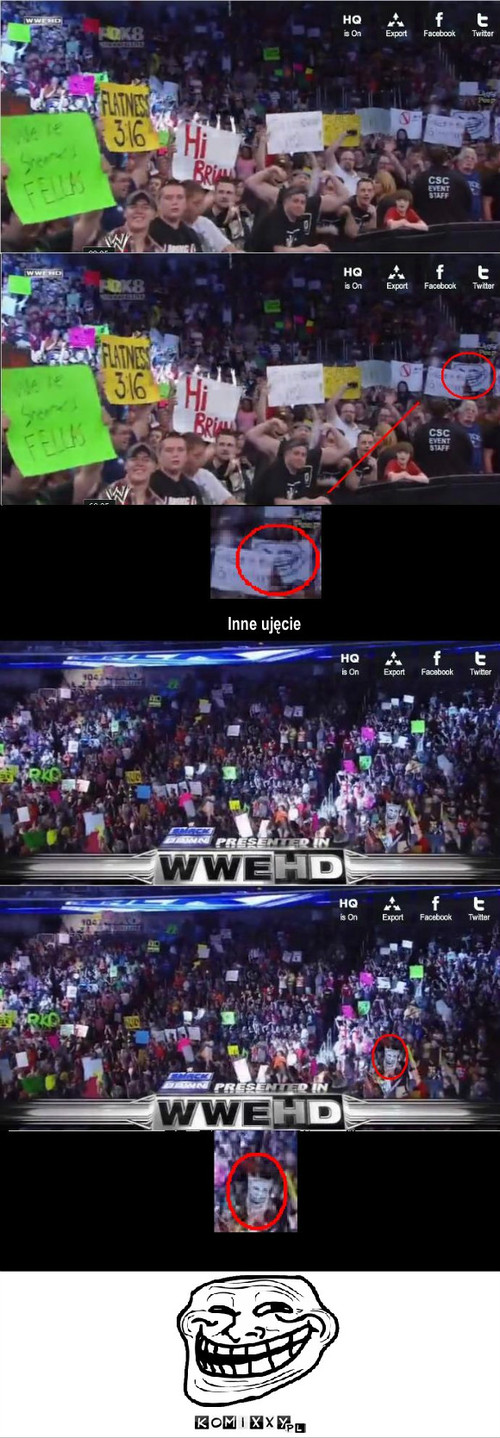 Trollface w Smackdown WWE – Inne ujęcie 