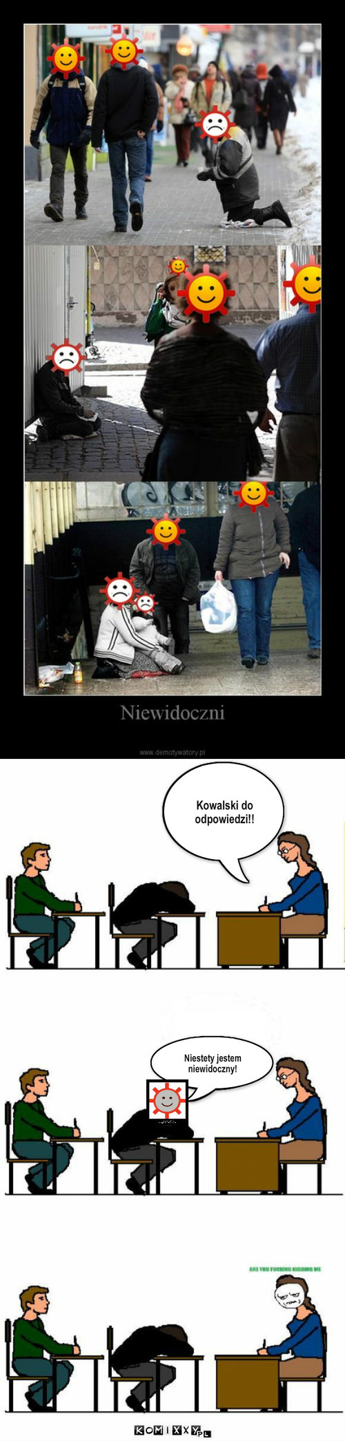 Kowalski niewidoczny – Kowalski do odpowiedzi!! Niestety jestem niewidoczny! 