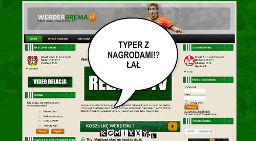 Www.WERDERBREMA.pl – TYPER Z NAGRODAMI!? ŁAŁ 