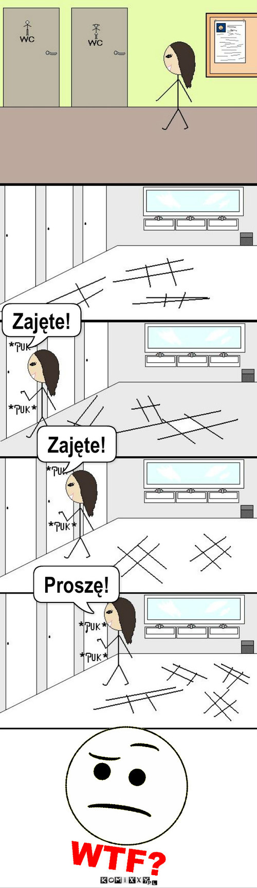 WC – Zajęte! Zajęte! Proszę! 