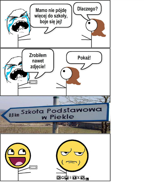 Piekło na ziemii – Mamo nie pójdę więcej do szkoły, boje się jej! Dlaczego? Zrobiłem nawet zdjęcie! Pokaż! 