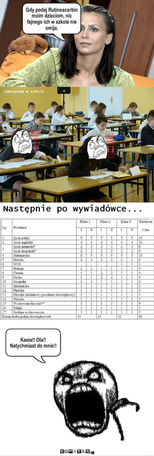 Rutinoscorbin a szkola. – Gdy podaj Rutinoscorbin moim dzieciom, nic fajnego ich w szkole nie omija. Kasia!! Ola!!
Natychmiast do mnie!! 