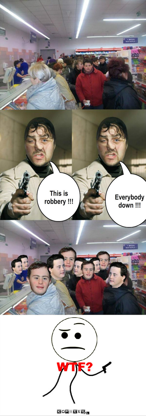 Robbery at Tesco – This is robbery !!! Everybody down !!! 
