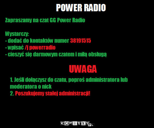 Power radio –  