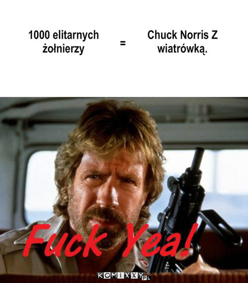 Chuck Norris – 1000 elitarnych żołnierzy Chuck Norris Z wiatrówką. = 