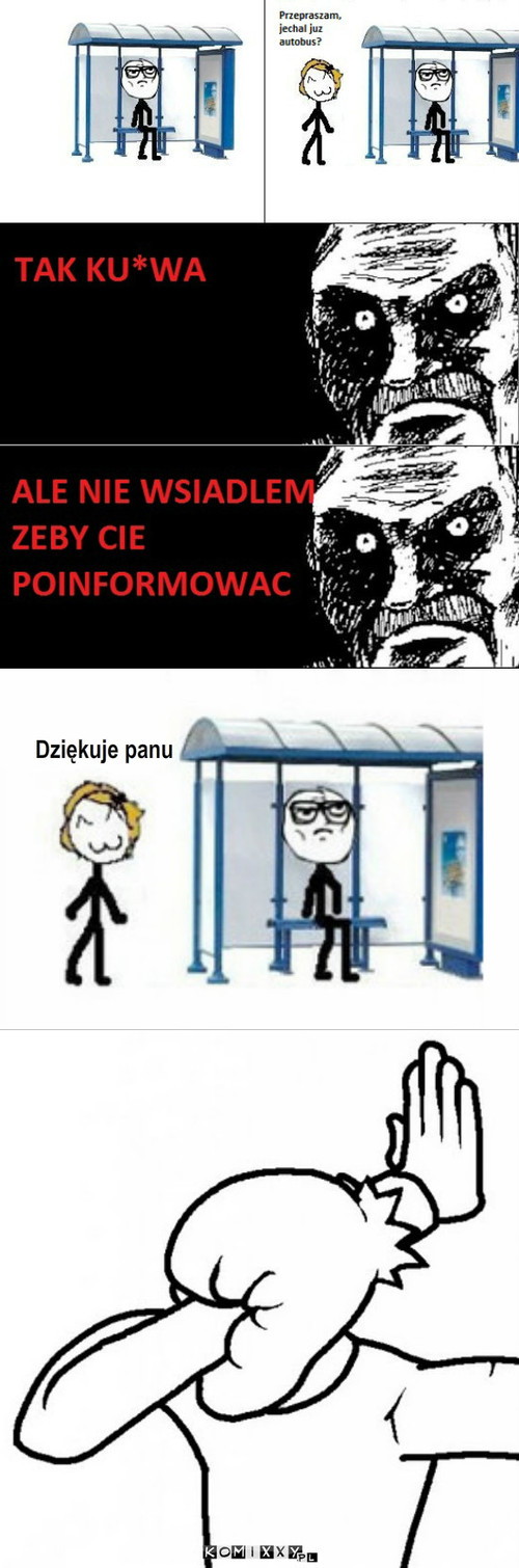 Przystanek autobusowy – Dziękuje panu 