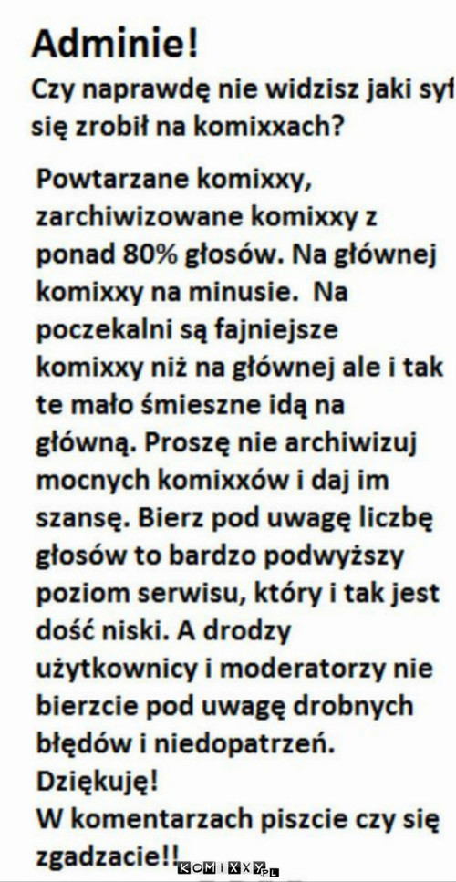 Wołanie do admina –  