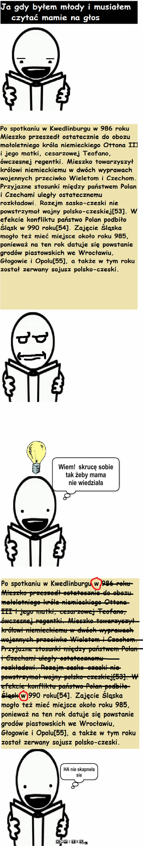 Skrucenie tekstu – Wiem!  skrucę sobie tak żeby mama  
nie wiedziała HA nie skapneła sie 