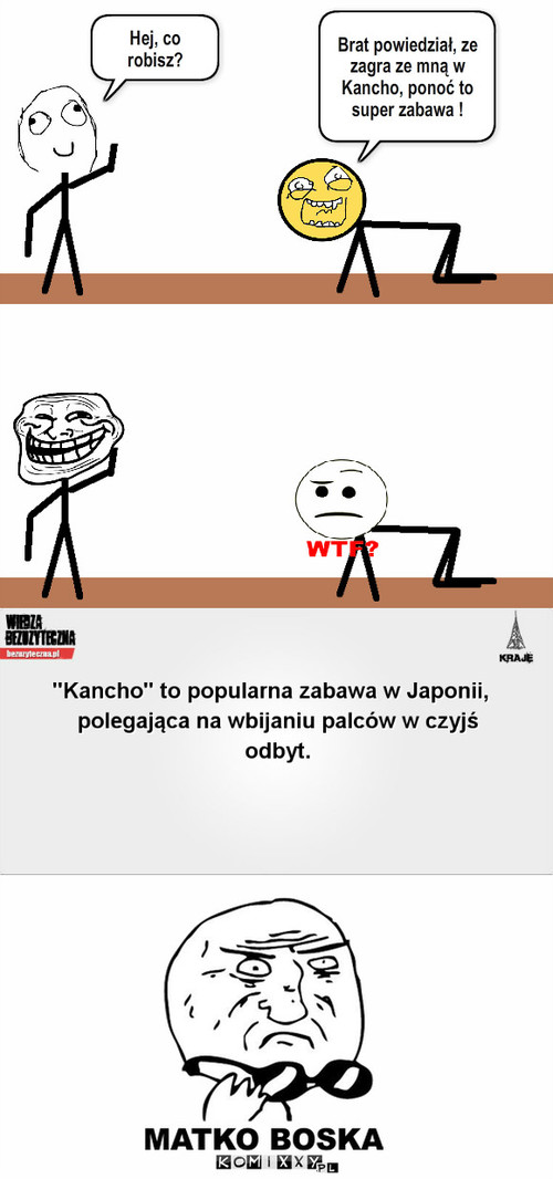 Kancho – Hej, co robisz? Brat powiedział, ze zagra ze mną w Kancho, ponoć to super zabawa ! 