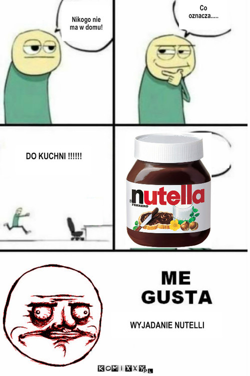 Nutella – Nikogo nie ma w domu! Co oznacza..... DO KUCHNI !!!!!! WYJADANIE NUTELLI 