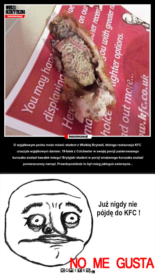 KFC  – Już nigdy nie 
 pójdę do KFC ! 