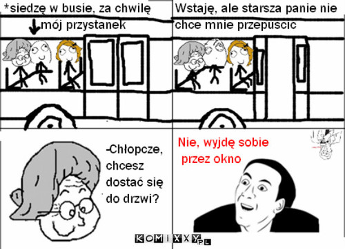 Starsza pani w autobusie –  