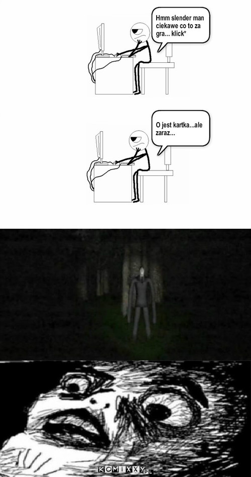 Zagrajmy w slendera – Hmm slender man ciekawe co to za gra... klick* O jest kartka...ale zaraz... 