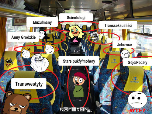 Bus by ja – Transwestyty Transseksualiści Geje/Pedały Scientologi Jehowce Anny Grodzkie Stare pukfy/mohery Muzułmany 