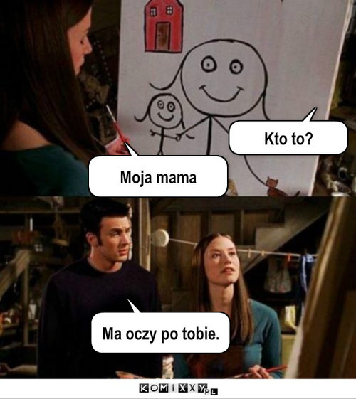 Oczy – Kto to? Moja mama Ma oczy po tobie. 