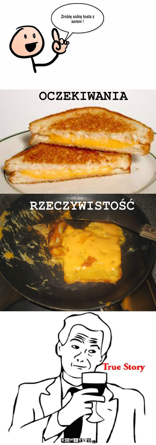 Tost – Zrobię sobię tosta z serem ! OCZEKIWANIA RZECZYWISTOŚĆ 